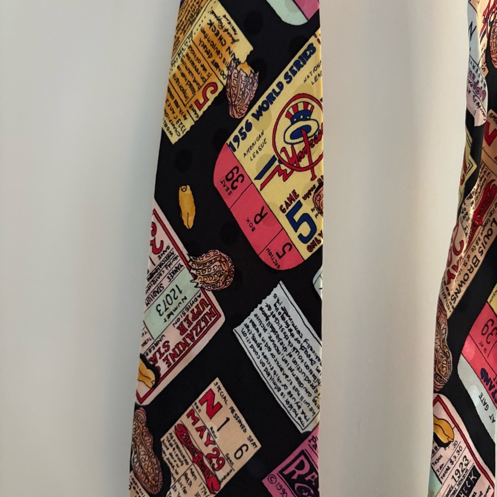 Vintage: Nicole Miller • World‎ Series Ticket Tie